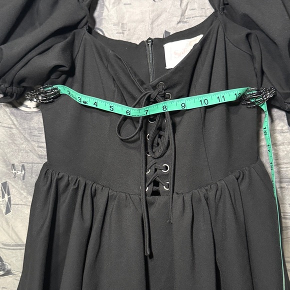 SELKIE CAVIAR LACE UP PARTY DRESS SZ M EUC - Picture 9 of 12